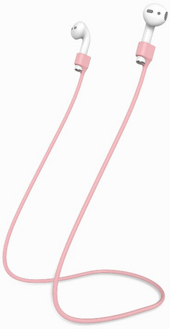 適用AirPods Pro 磁力彈性矽膠防丟繩 耳機掛繩 運動防丟失繩, 1個, 粉色 (現貨), 粉色, airpods