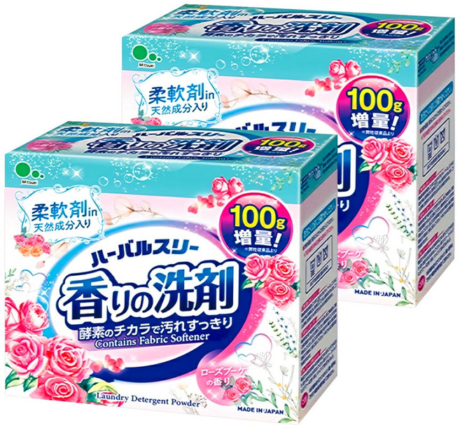 Mitsuei 酵素洗衣粉 玫瑰花香, 900g, 2盒