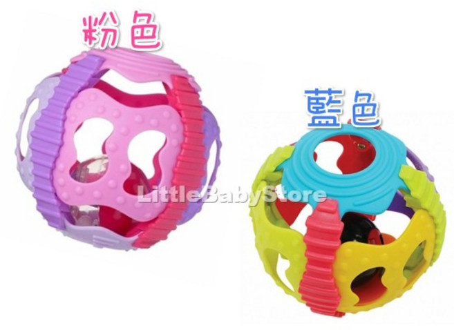 PLAYGRO 澳洲培高 鈴鐺滾滾球 嬰兒玩具球, 1個, 藍色/個, 藍色