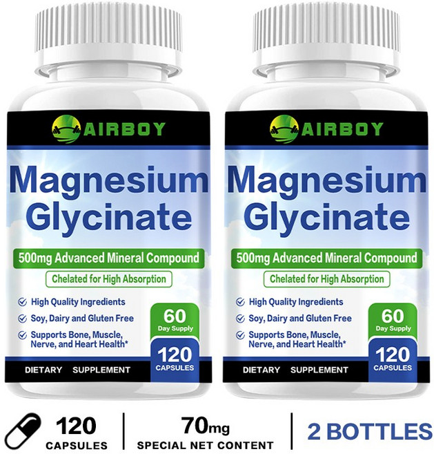 AIRBOY 鎂 Glycinate 高吸收螯合膠囊, 240組