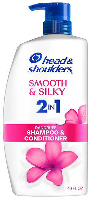head&shoulders 海倫仙度絲 柔滑絲絨 2合1去屑洗髮乳 & 潤髮乳, 1個, 1.18L