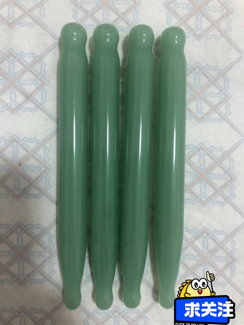 天然玉石 臉部 撥筋棒 按摩筆 點穴棒 經絡 穴位 美容, 1個, 如圖所示