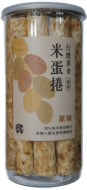 行健米 米蛋捲 無麩質 手工製作 酥脆, 1個, 原味, 264g