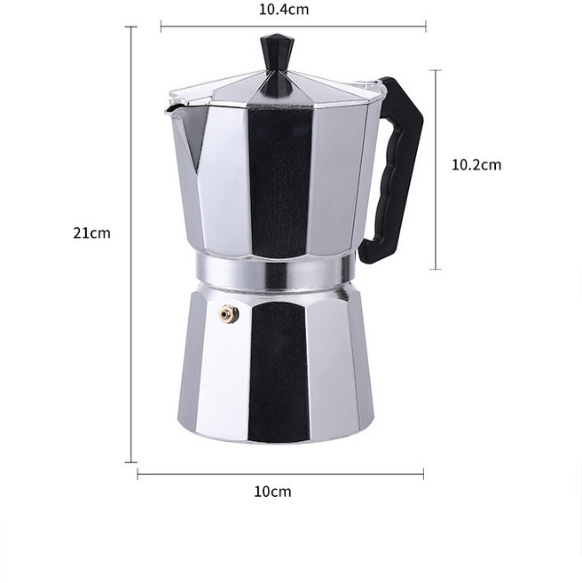 經典鋁製摩卡壺 高壓萃取 新鮮香濃, 1個, 鋁製摩卡壺 450ml, 450ml