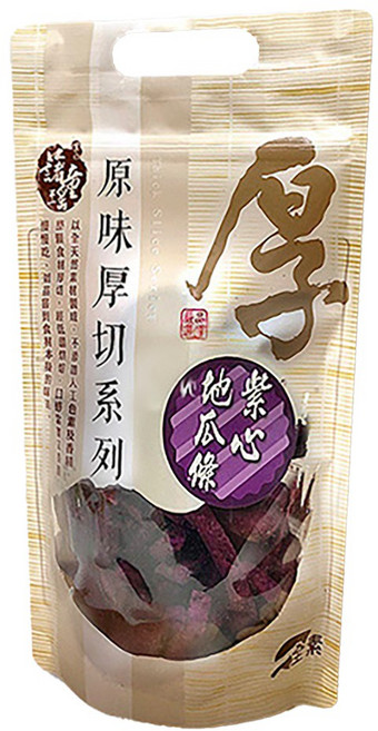 金山藷童瑤 原味厚切系列 紫心地瓜條, 200g, 1包