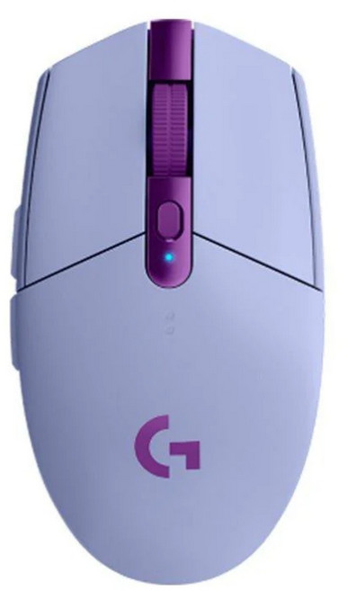 Logitech G304 LIGHTSPEED 無線電競滑鼠 耐用按鍵, 1個, 紫色