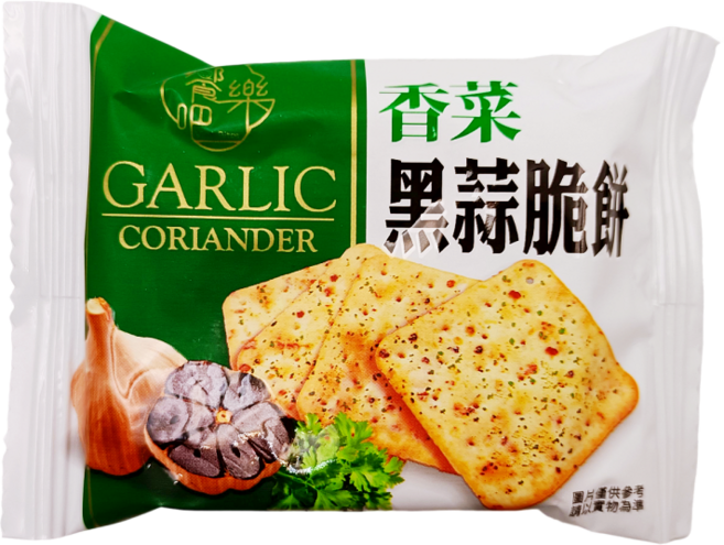 香菜黑蒜脆餅 酥脆口感 獨特風味 獨立包裝 休閒零食首選, 600g, 1個