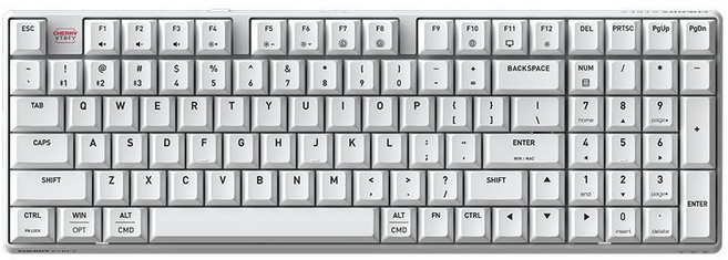 Cherry Xtrfy K37 RGB 無線三模鍵盤, 白色