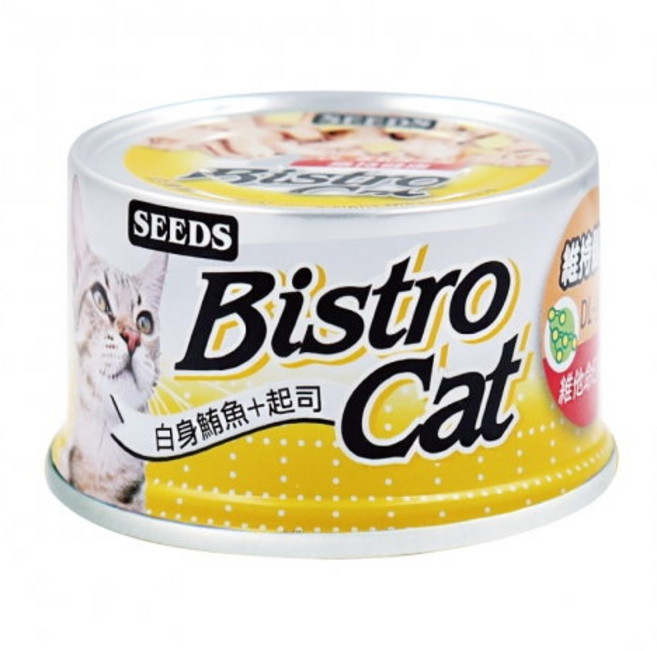 惜時 Bistro Cat 特級銀貓健康餐罐, 白身鮪魚+柴魚, 80g, 1個