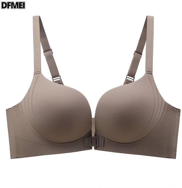DFMEI 前扣內衣女聚攏小胸顯大無痕大胸顯小收副乳防下垂文胸罩
