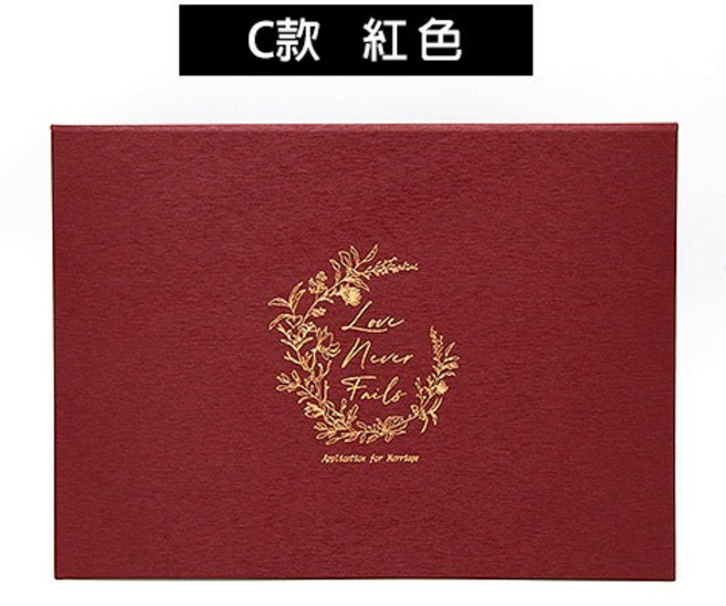 FlowerSP 橫式緞面結婚書約夾 結婚證書夾 婚禮用品/婚禮小物/婚禮活動/婚嫁用品/結婚證書夾/書約夾, 1個, 紅色,本賣場商品須購物滿$200元以上才能出貨