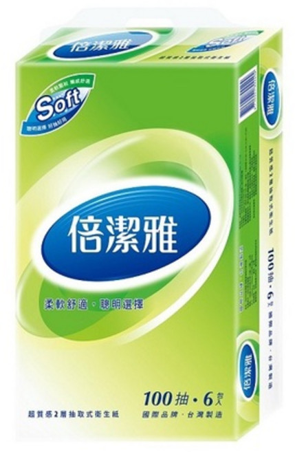 倍潔雅 超質感抽取式衛生紙, 1個