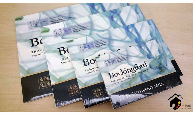 Bockingford 英國山度士 冷壓水彩紙 300g 12張入, 1個, 18*13 cm,全館商品滿500元出貨(不含運費)