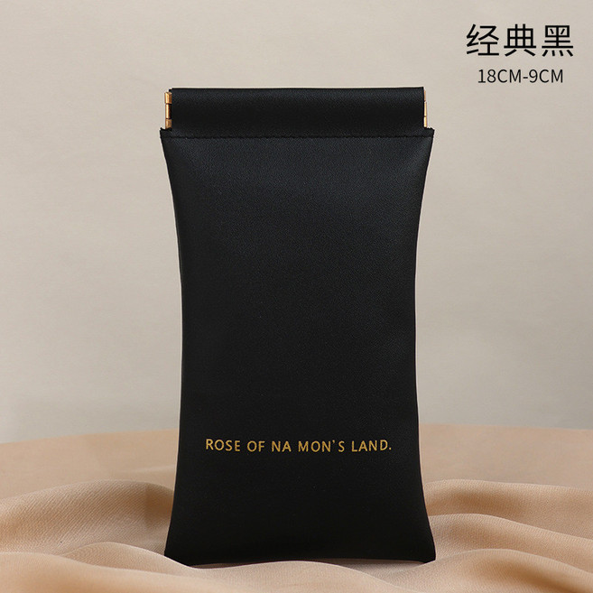 ROSE OF NA MON'S LAND. 皮革眼鏡袋 自動閉合收納包