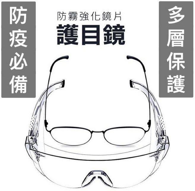 防護眼鏡 防疫必備 抗起霧, 1個
