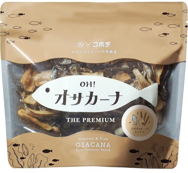 九州小玉 OH! sakana 栗子口味小魚乾杏仁零食, 1個, 牛蒡脆片&起司綜合