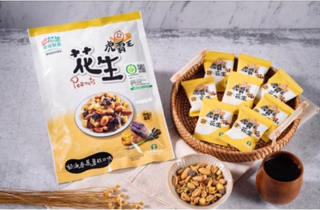 虎尾農會 虎霸王花生分享包 - 雲林十大伴手禮, 1個, 新口味奶油香蔥薯叔, 100g