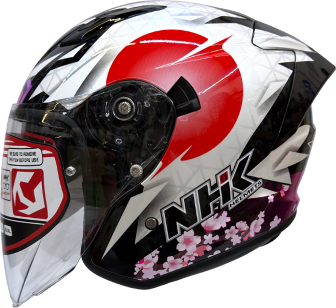 NHK S1 GP PRO AL21#4 日本站 黑粉 內藏墨片半罩式安全帽