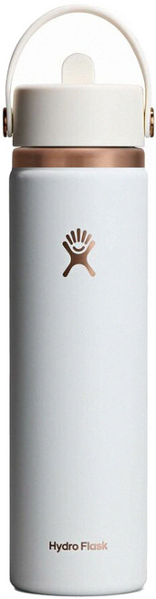 Hydro Flask 24oz 寬口吸管真空保溫瓶, 霧白, 1個, 709ml