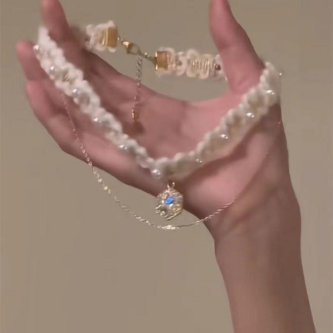 項鍊 雪花項鍊 毛絨choker 頸鍊 鎖骨鏈 聖誕配飾