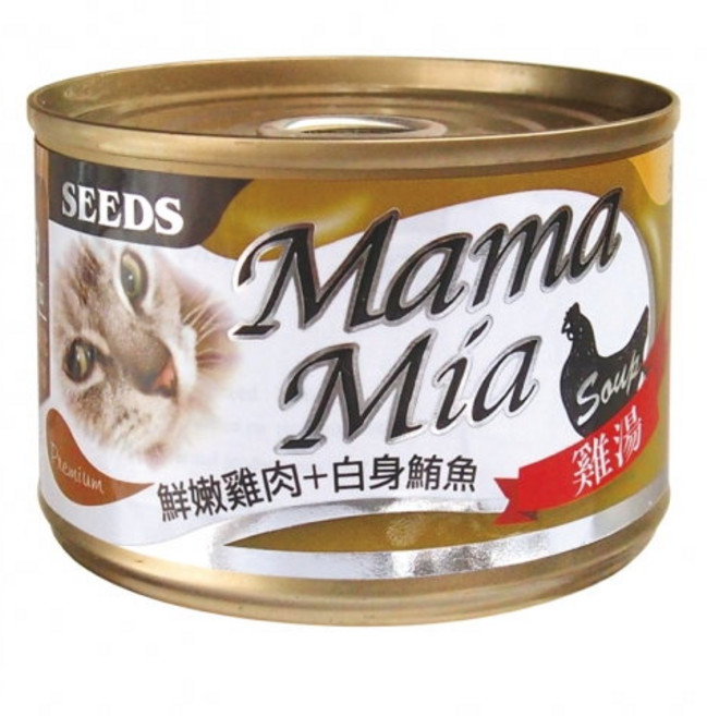 惜時 MamaMia貓餐罐 軟凍餐罐 機能愛貓雞湯餐罐頭, 雞湯-鮮嫩雞肉+白身鮪魚, 170g, 1罐