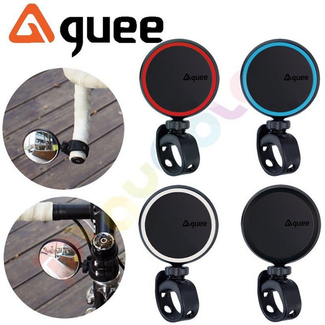 GUEE i-See 後視鏡 凸透鏡 綁帶式 快拆式 後照鏡 SMART 360度 旋轉, 1個, 黑色Black, 黑色Black