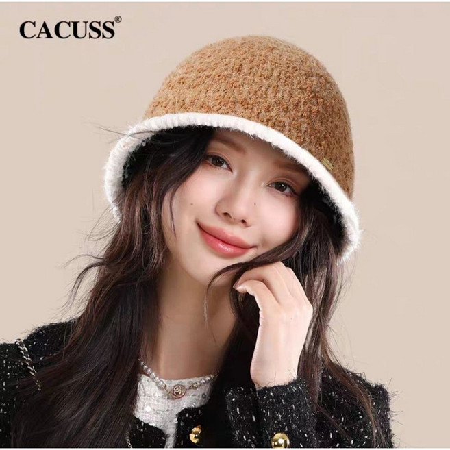 CACUSS 2025 秋冬款 針織漁夫帽 大頭圍 顯臉小 百搭盆帽 #230336