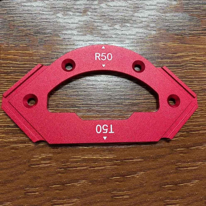 木工圓弧修邊模具 鋁合金材質, 1個, 圓弧修邊RT50,紅色