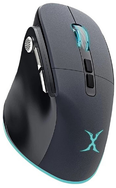 FOX XRAY SMW-80 人體工學無線電競滑鼠 多鍵可自定義 RGB炫彩燈效 持久續航 台灣製造, 黑色