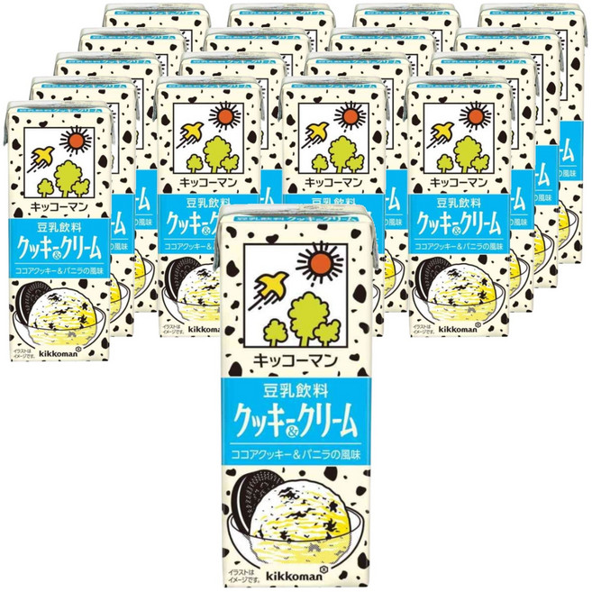 KIKKOMAN 龜甲萬 豆奶飲品 餅乾&奶油, 家用, 200ml, 18個