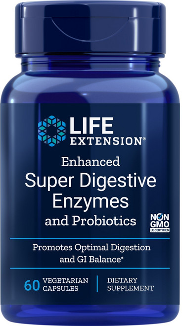 LIFE EXTENSION 益生菌酵素素食膠囊, 60顆, 1罐