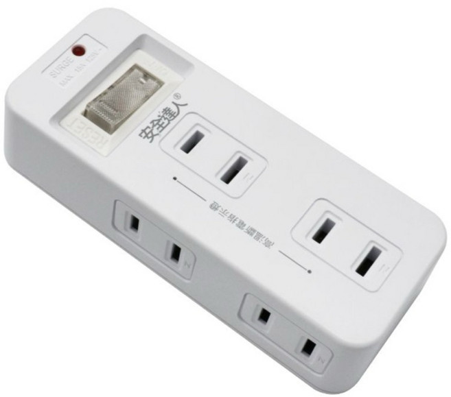 安全達人 1開6插2P壁插式分接器 R-10L 擴充電源 簡約設計, 1個