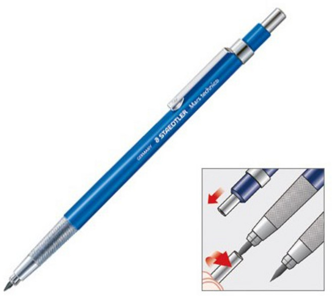 施德樓 專家型 工程筆 MS780C (2.0mm) - 專業繪圖與書寫工具, 1個, 藍色