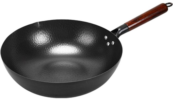 章丘手工鐵鍋 無塗層不粘炒鍋, 中厚款 - 32cm鐵鍋, 1個, 32cm