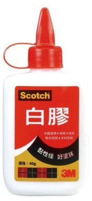 3M Scotch 白膠 40g 黏貼 美勞 勞作 手作 開學 文具, 1個