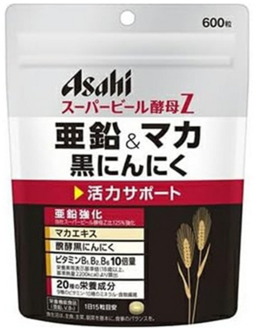 朝日 超級啤酒酵母 Z 鋅 & 瑪卡 黑蒜 600粒 (1), 1個, 600份