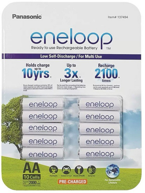 Panasonic Eneloop 3號充電電池 10入, 1個, 3號