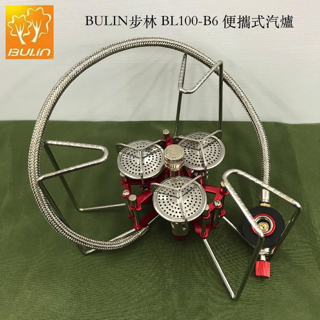 BULIN步林 原廠授權 便攜式 大火力 蜘蛛爐 高山爐 BL100-B6, 1個, 紅色