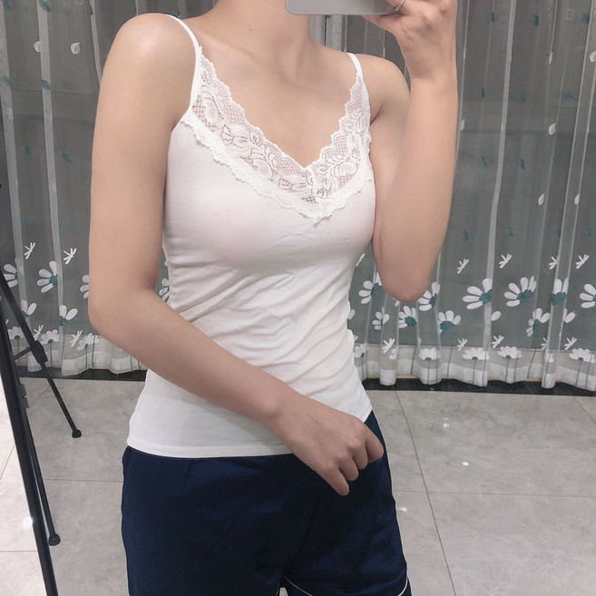 DFMEI 夏季新款莫代爾吊帶背心女內搭白色修身顯瘦薄款外穿打底衫, 均碼80-130斤