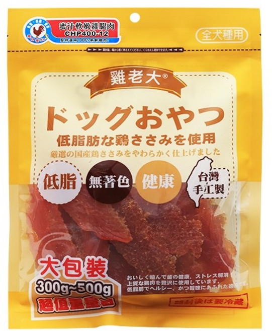 雞老大 純肉零食 狗零食, 1個, 雞老大-CHP411軟雞胸肉嚼片310g, 雞胸肉, 軟嫩