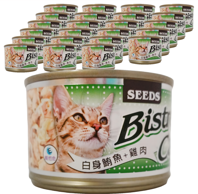 惜時 特級銀貓大罐, 白身鮪魚+雞肉, 170g, 24罐