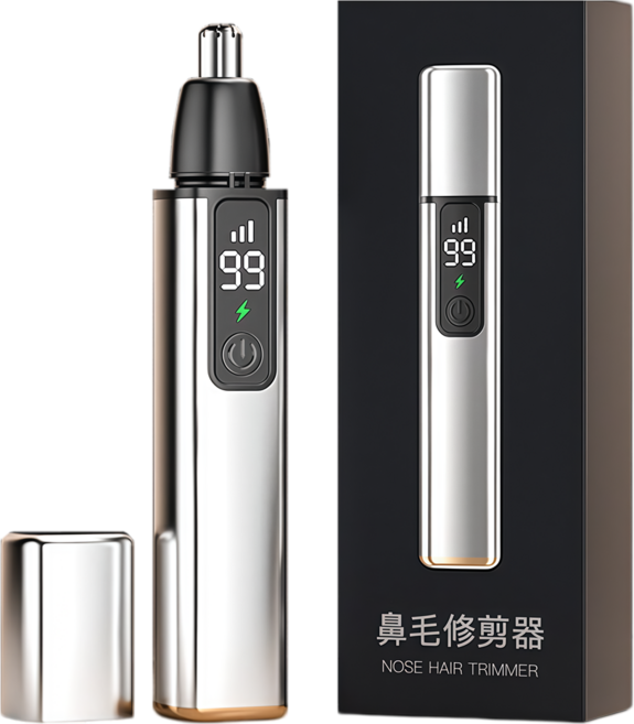 德國鼻毛修剪器 電動鼻毛機 USB充電 雙刀刃 不傷鼻腔, 銀色, 【智能防夾毛】不傷鼻腔-舒適修剪