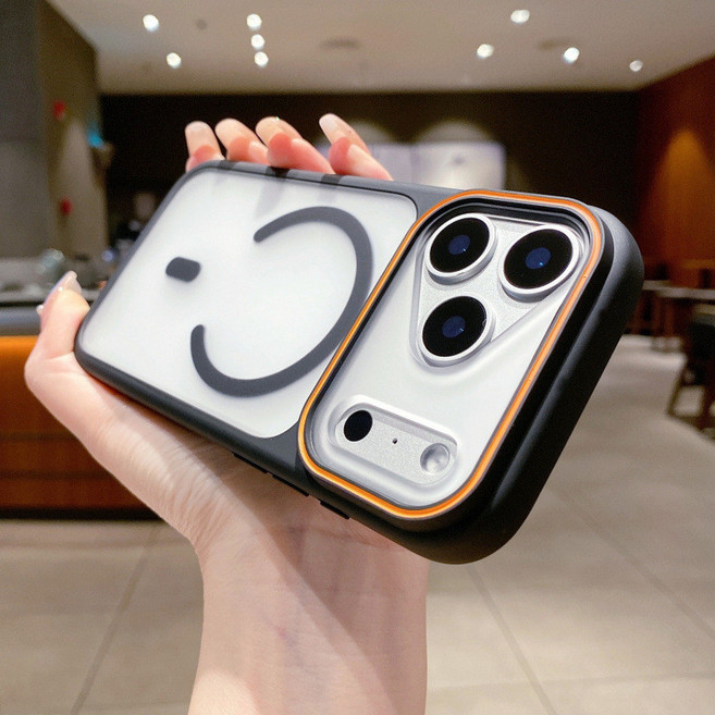 適用於 iPhone 17 / 16 / 15 Pro Max 手機殼 附磁吸充電功能、防摔設計,大視窗簡約圖案