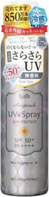 Ajuste 涼感防曬噴霧 SPF50+/PA++++ 無香, 200g, 1件