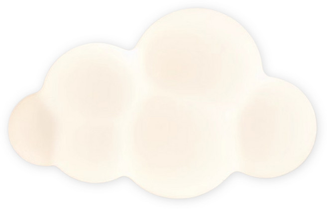 雲朵造型護眼燈 智慧無極調光調色 臥室床頭柔光夜燈, 白色大號
