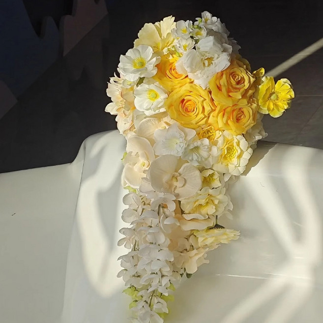高品質模擬花 畢業手捧花花束, 手捧花2 材料包 送紮帶, 1個