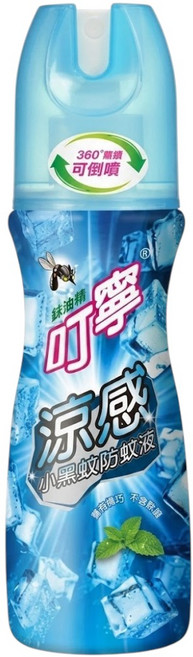 綠油精叮寧涼感小黑蚊防蚊液90ml, 1個, 90ml