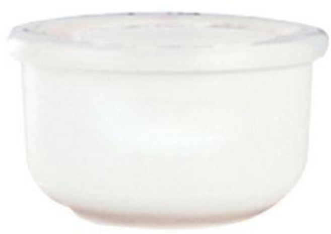 陶瓷保鮮碗套裝帶蓋密封碗, 1個, 一個最小號蓋純白