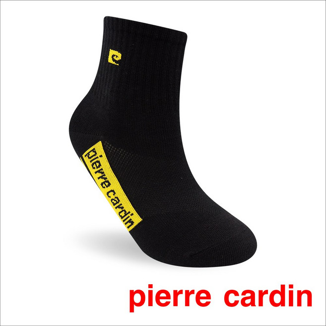 Pierre Cardin 皮爾卡登 男款奈米鋅透氣休閒短襪 (黑)