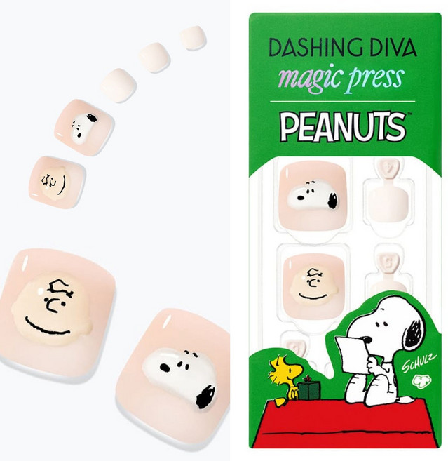 Dashing Diva Snoopy 足部頂級璀璨美甲片 (24片) 果凍史努比, 1個